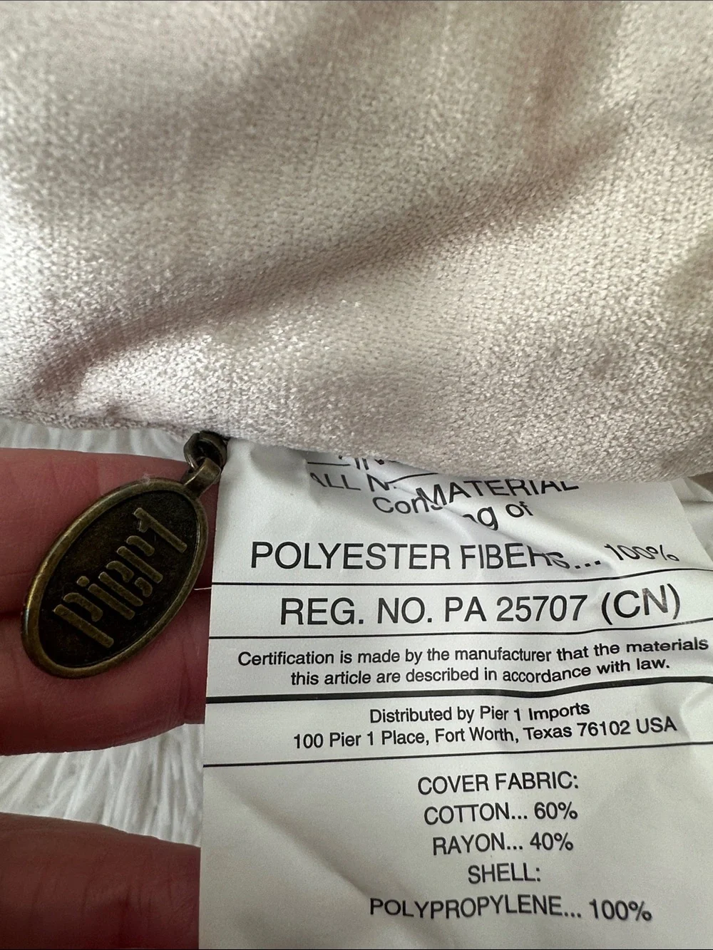 🌴 NWT Pier 1 Faux Gemstone Velvet Winter/Christmas Throw Pillow